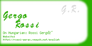 gergo rossi business card